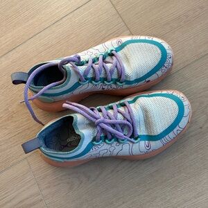 Allbirds Trail Run Sneakers - Cream, Teal, Purple - 8 women’s
